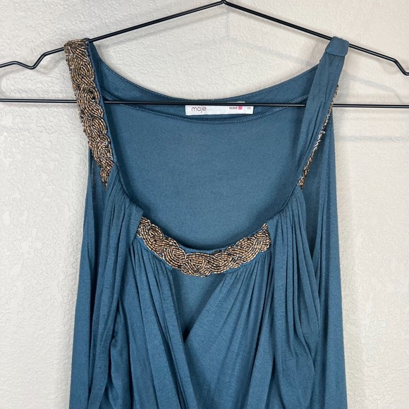 Maje Women Stunning Ruby Dress Sleeveless Scoop Neck Navy Blue Size 3 - Picture 3 of 11